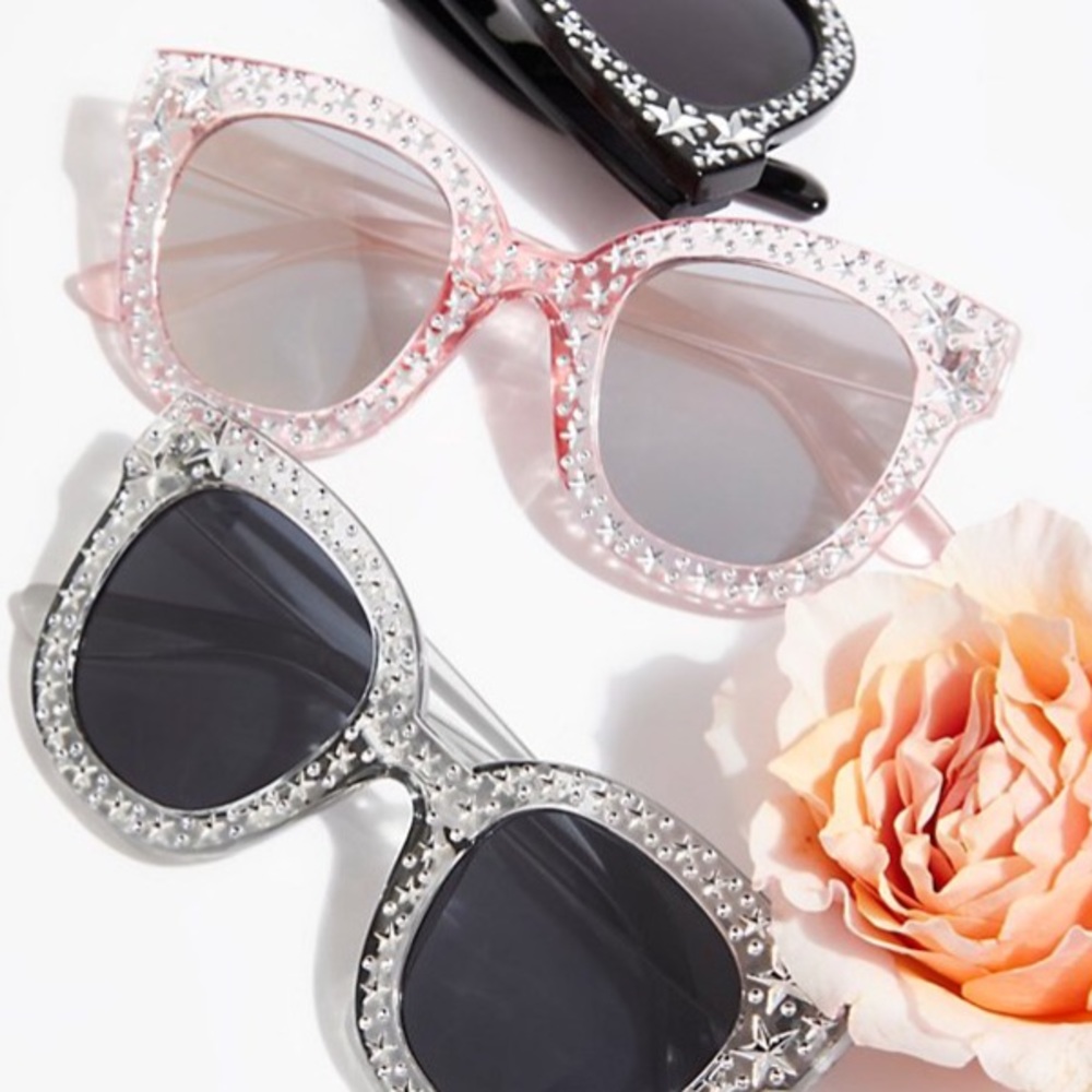 Stargazer SUNGLASSES Sunnies Star Stud Cateye NEW - Picture 1 of 6
